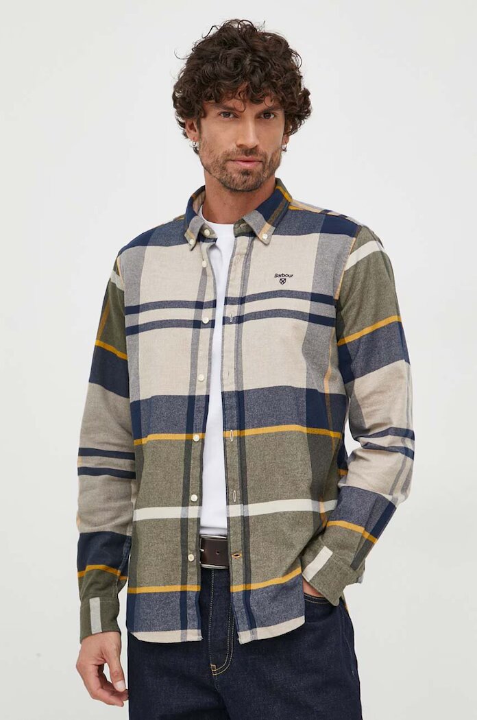 Barbour риза мъжка ICELOCH бежова на каре MSH4994