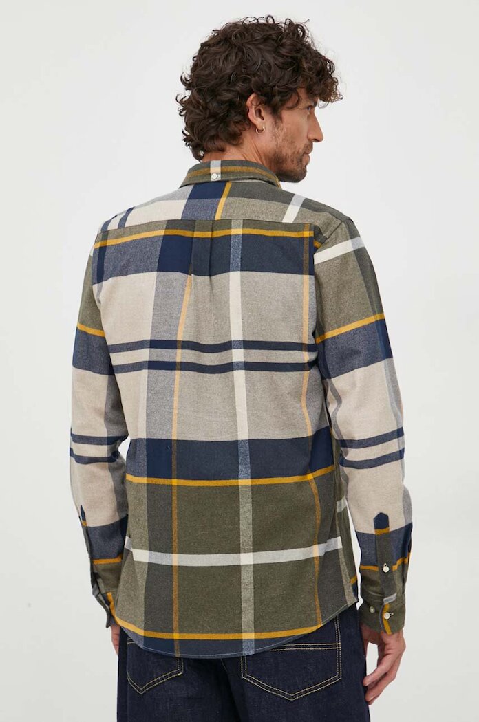 Barbour риза мъжка ICELOCH бежова на каре MSH4994