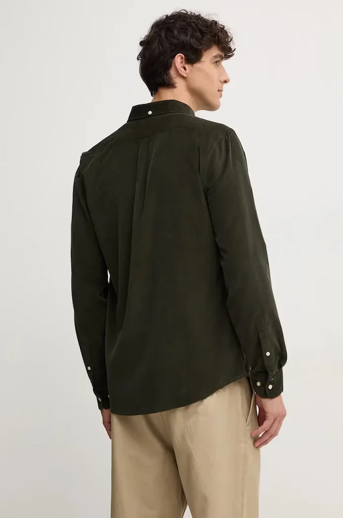 Barbour риза мъжка от джинс RAMSEY зелена MSH5001