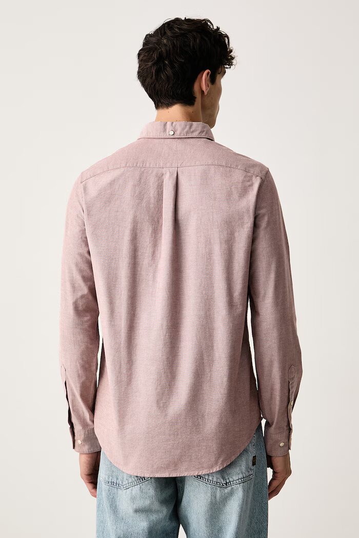 Barbour риза мъжка от памук Marsden розова MSH5527