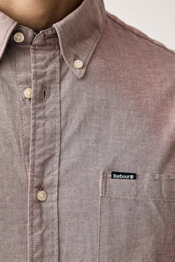 Barbour риза мъжка от памук Marsden розова MSH5527