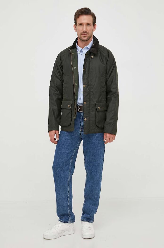 Barbour риза мъжка от памук OXTOWN синя MSH5301
