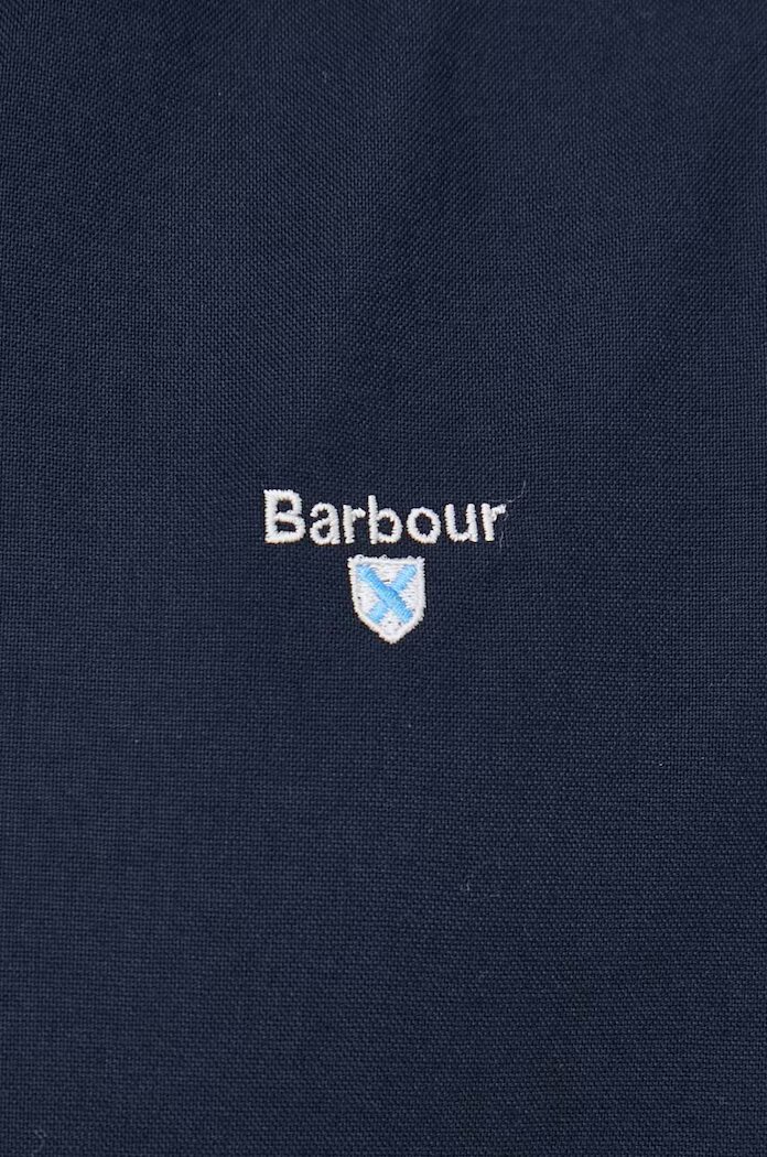 Barbour риза мъжка от памук OXTOWN тъмносиня MSH5301
