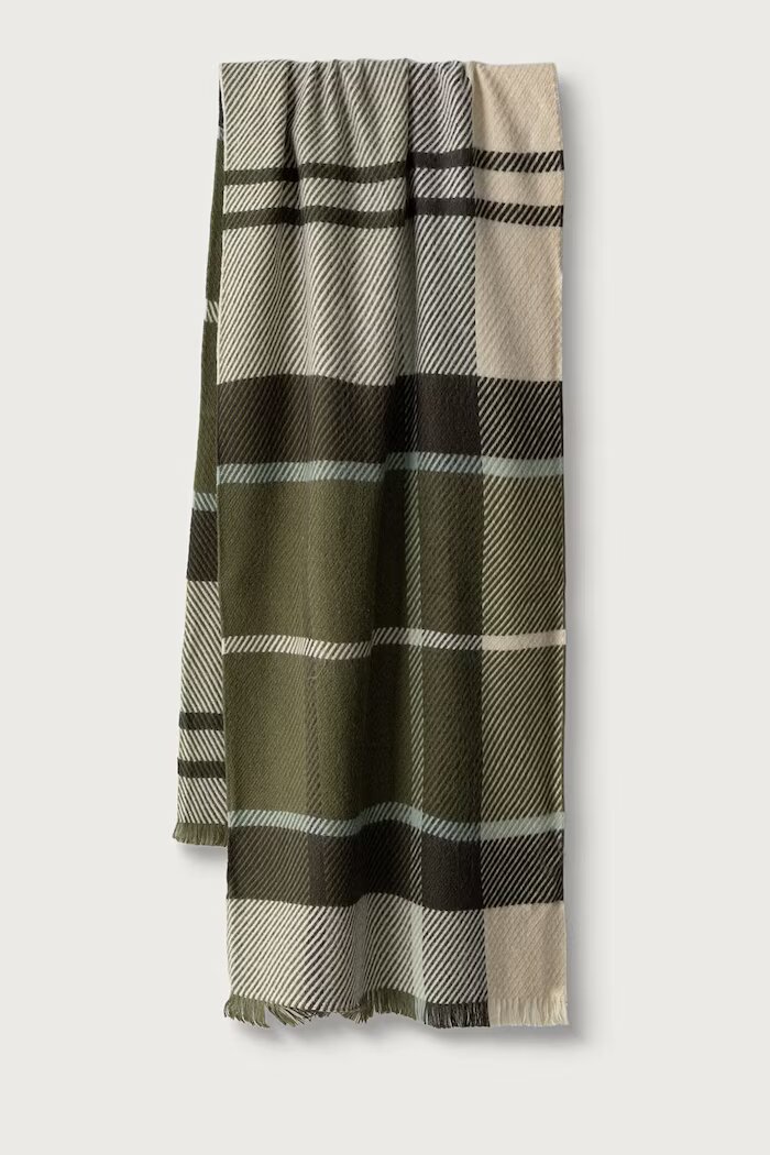 Barbour шал дамски зелен LSC0308