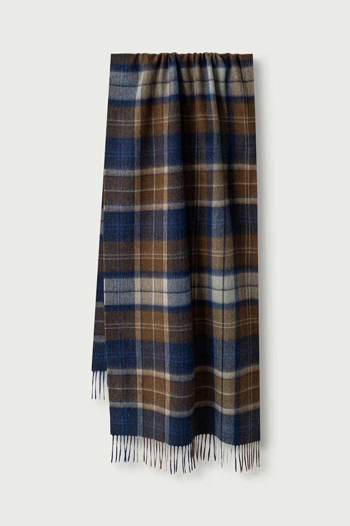 Barbour шал от вълна тъмносин USC0387