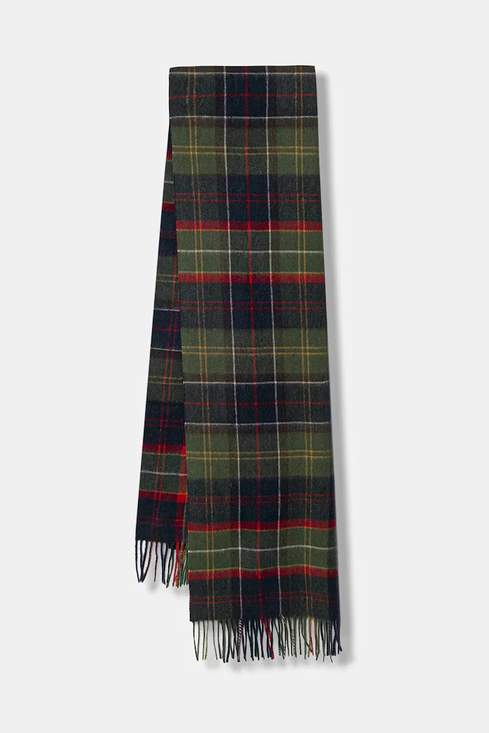 Barbour шал от вълна зелен USC0387