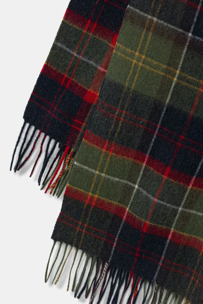 Barbour шал от вълна зелен USC0387