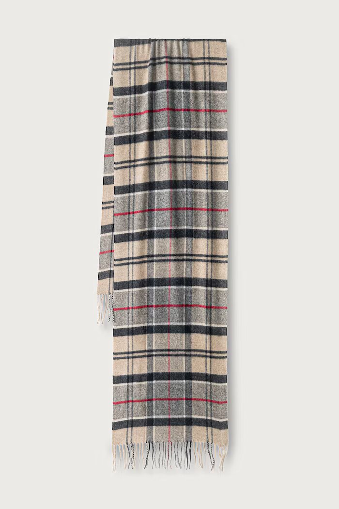 Barbour шал с вълна Yaxley бежов USC0324