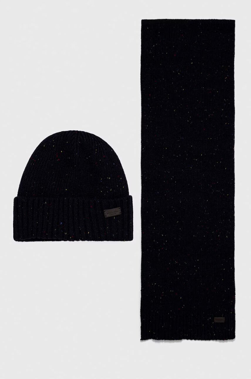 Barbour Шапка и шал Carlton Fleck Beanie & Scarf Gift Set