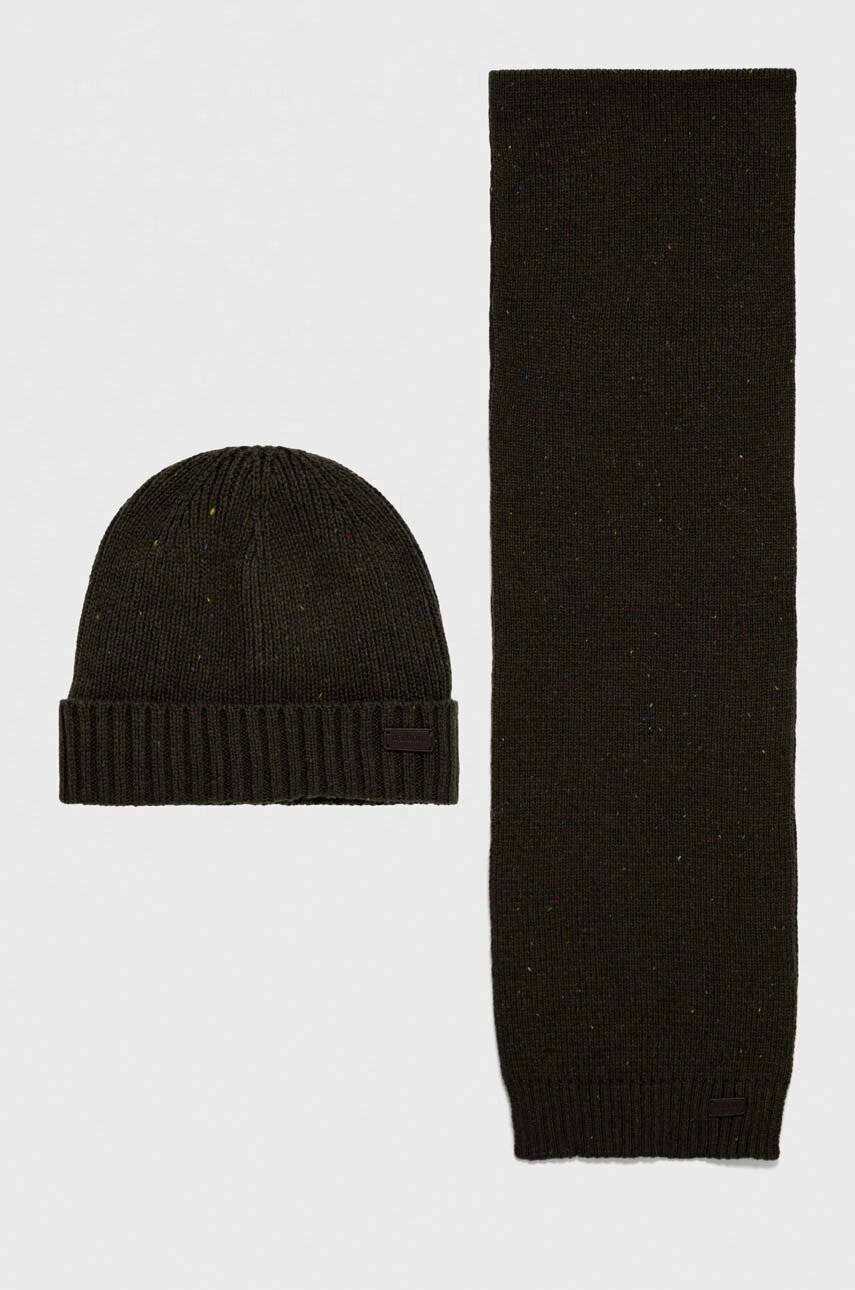 Barbour Шапка и шал Carlton Fleck Beanie & Scarf Gift Set