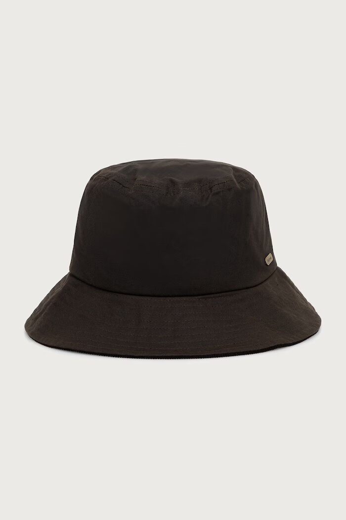 Barbour шапка идиотка дамска от памук зелена LHA0659
