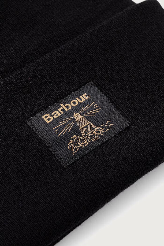 Barbour шапка мъжка от памучна материя черна MHA0909
