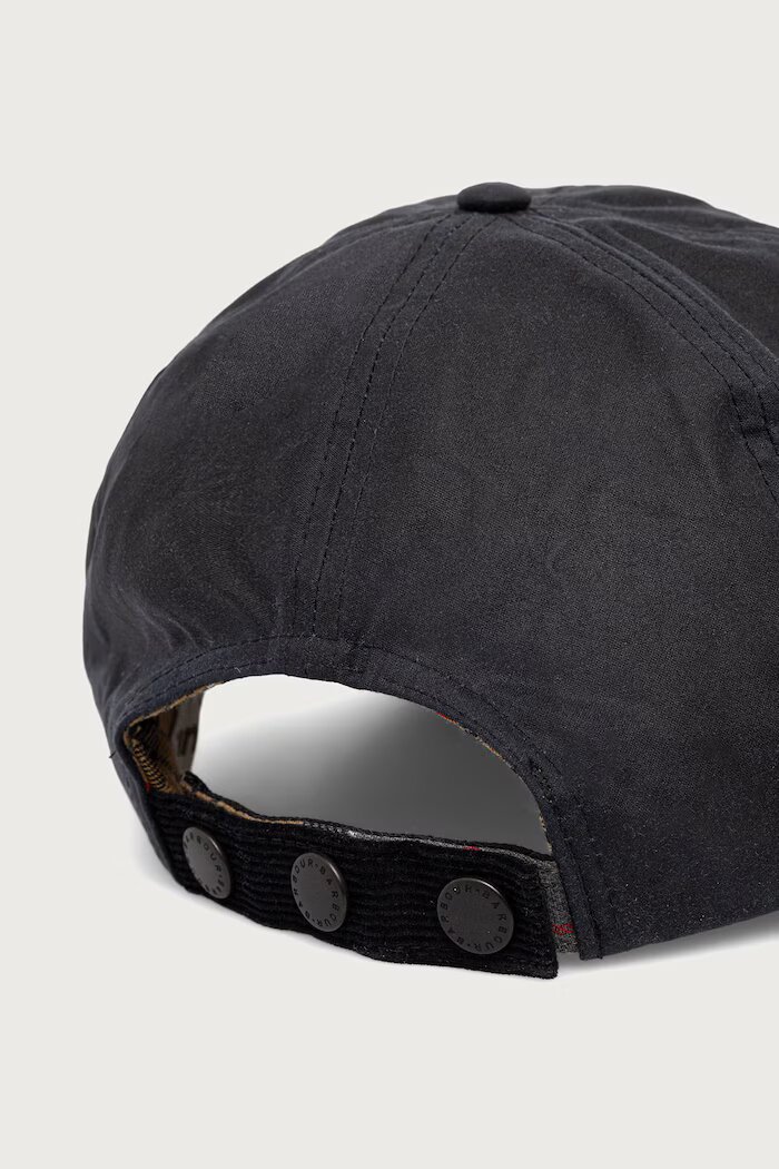 Barbour шапка с козирка дамска от памук тъмносиня LHA0651