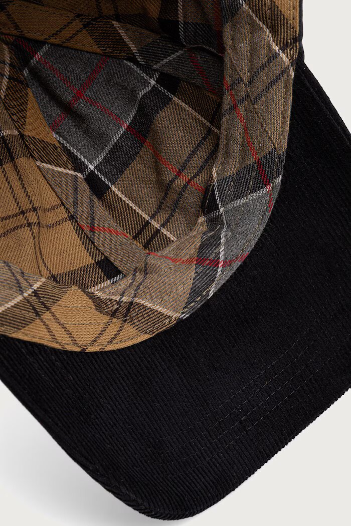 Barbour шапка с козирка дамска от памук тъмносиня LHA0651