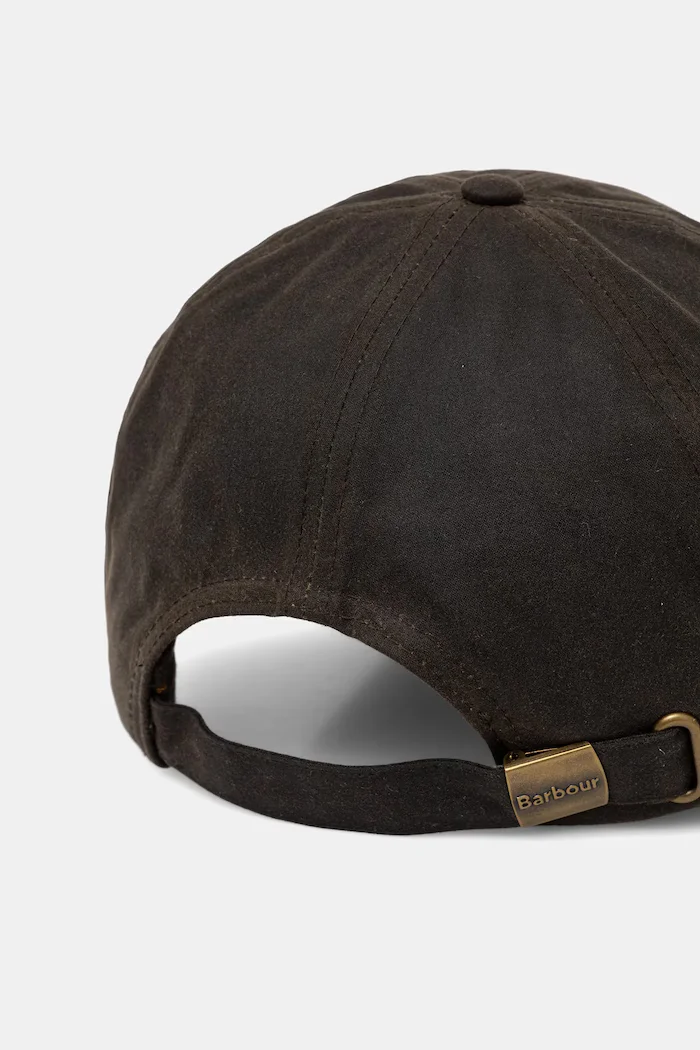 Barbour шапка с козирка дамска от памук зелена LHA0477