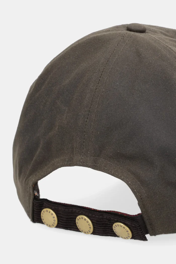 Barbour шапка с козирка мъжка от памук зелена MHA0913