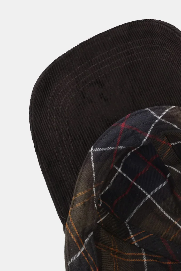 Barbour шапка с козирка мъжка от памук зелена MHA0913