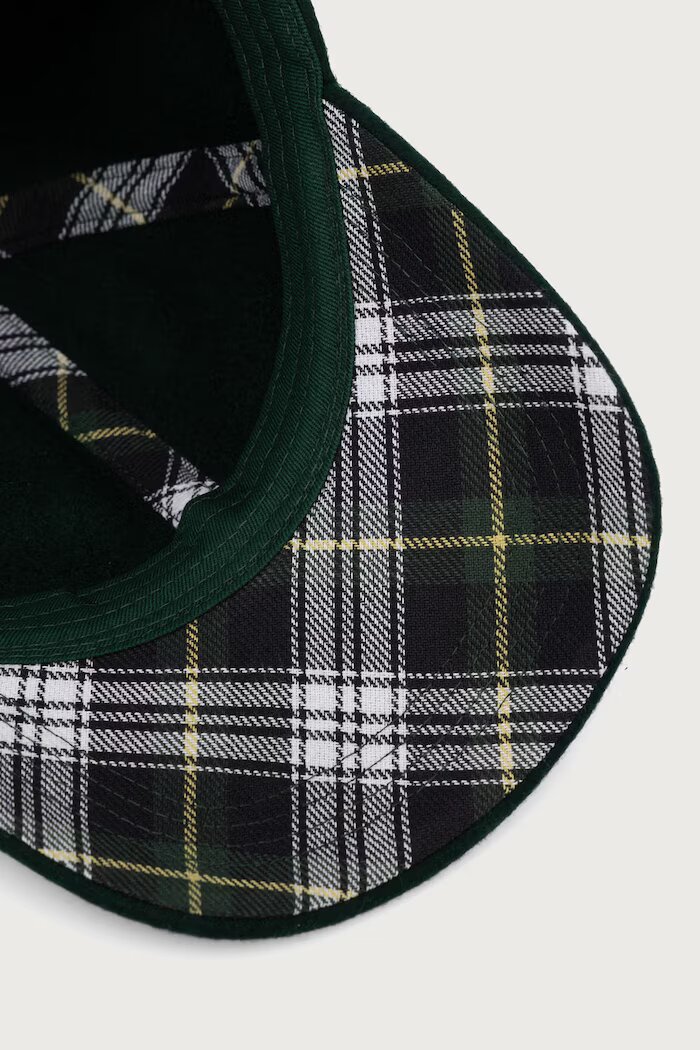 Barbour шапка с козирка мъжка от вълнена материя зелена MHA0971