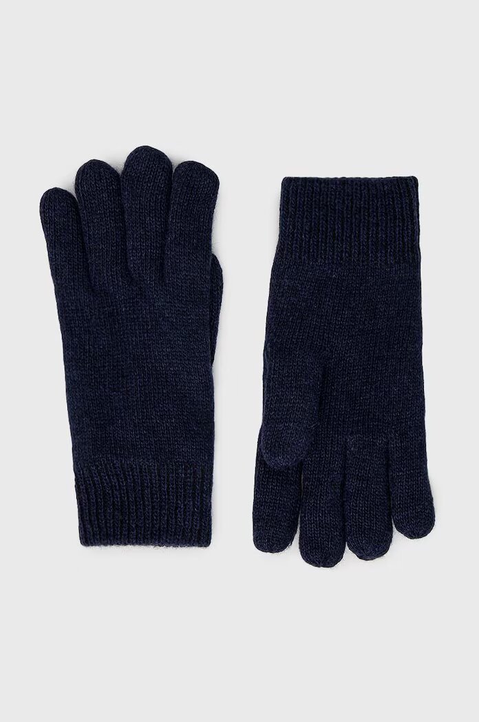 Barbour Вълнени ръкавици Carlton в тъмносиньо