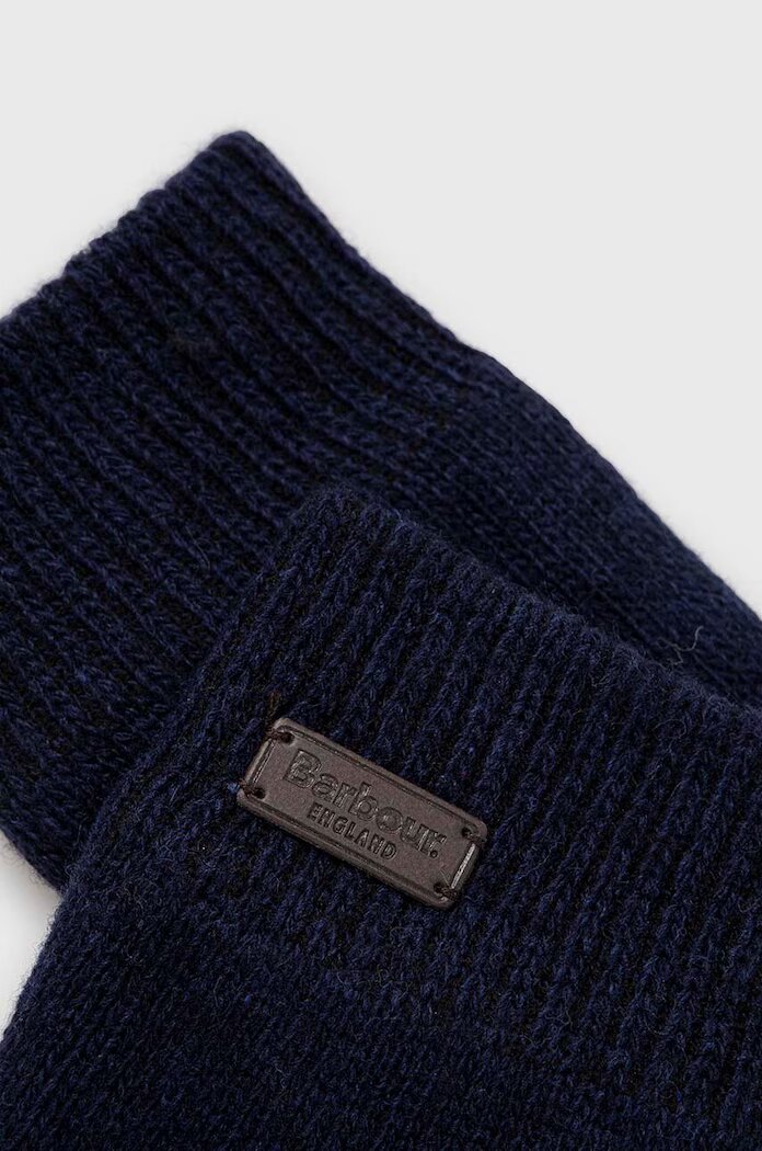 Barbour Вълнени ръкавици Carlton в тъмносиньо