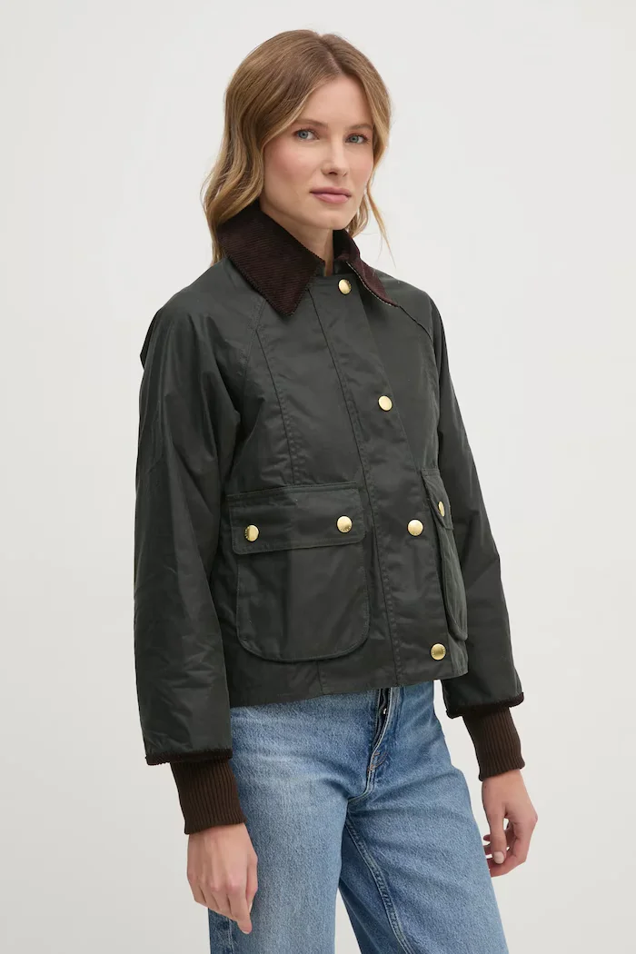 Barbour яке дамско от памук BEADNELL зелено LWX1403