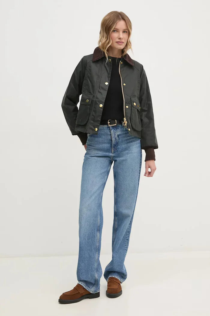 Barbour яке дамско от памук BEADNELL зелено LWX1403