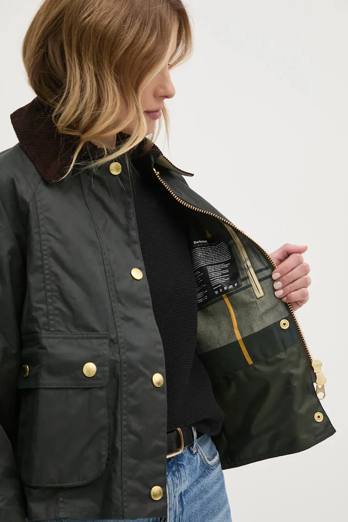 Barbour яке дамско от памук BEADNELL зелено LWX1403