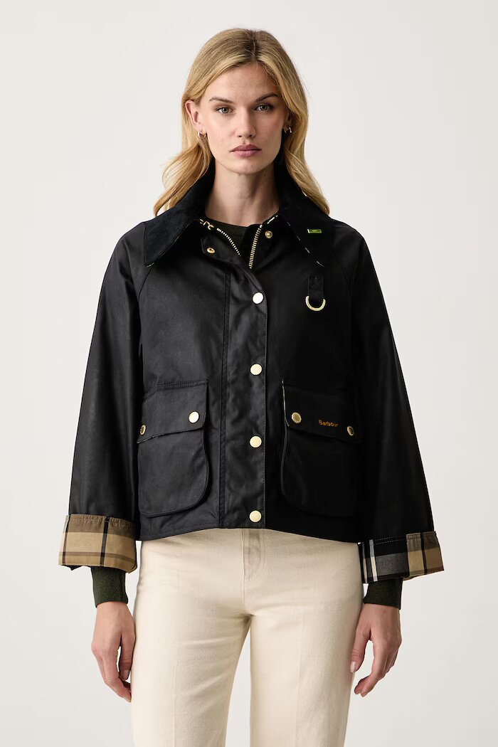 Barbour яке дамско от памук тъмносиньо LWX1595
