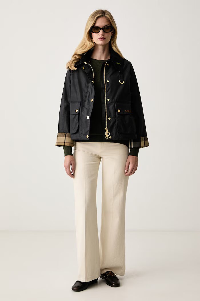 Barbour яке дамско от памук тъмносиньо LWX1595