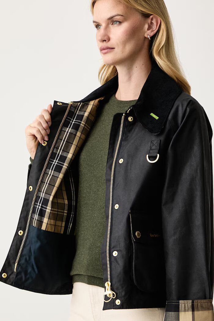 Barbour яке дамско от памук тъмносиньо LWX1595