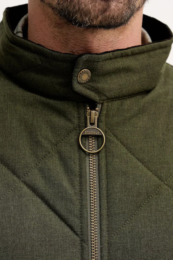 Barbour Яке Harrington в зелено преходен модел MQU1885