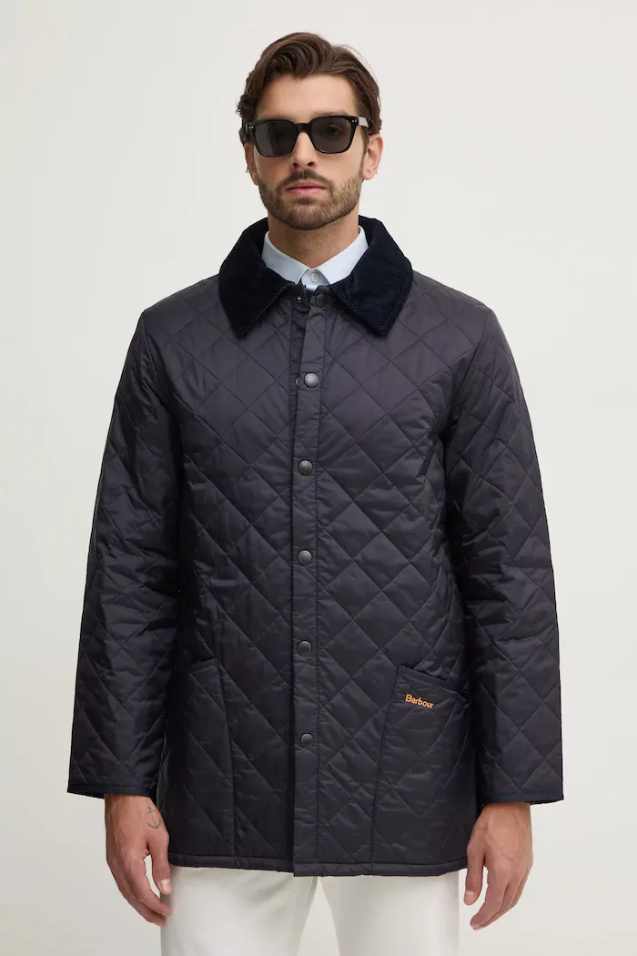 Barbour Яке le Quilt в тъмносиньо преходен модел MQU0001