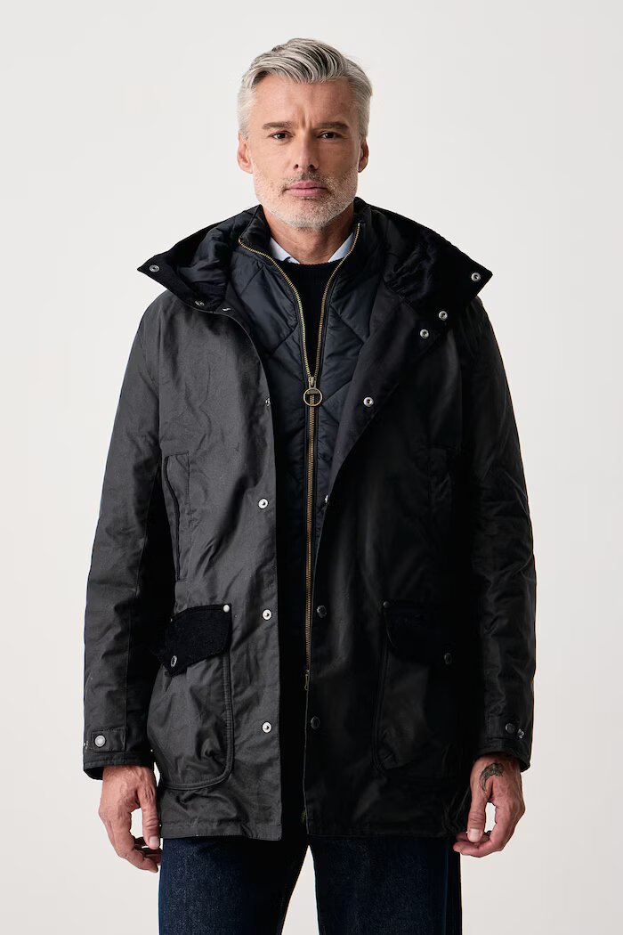 Barbour яке мъжко от памук Beaufort тъмносиньо MWX2582