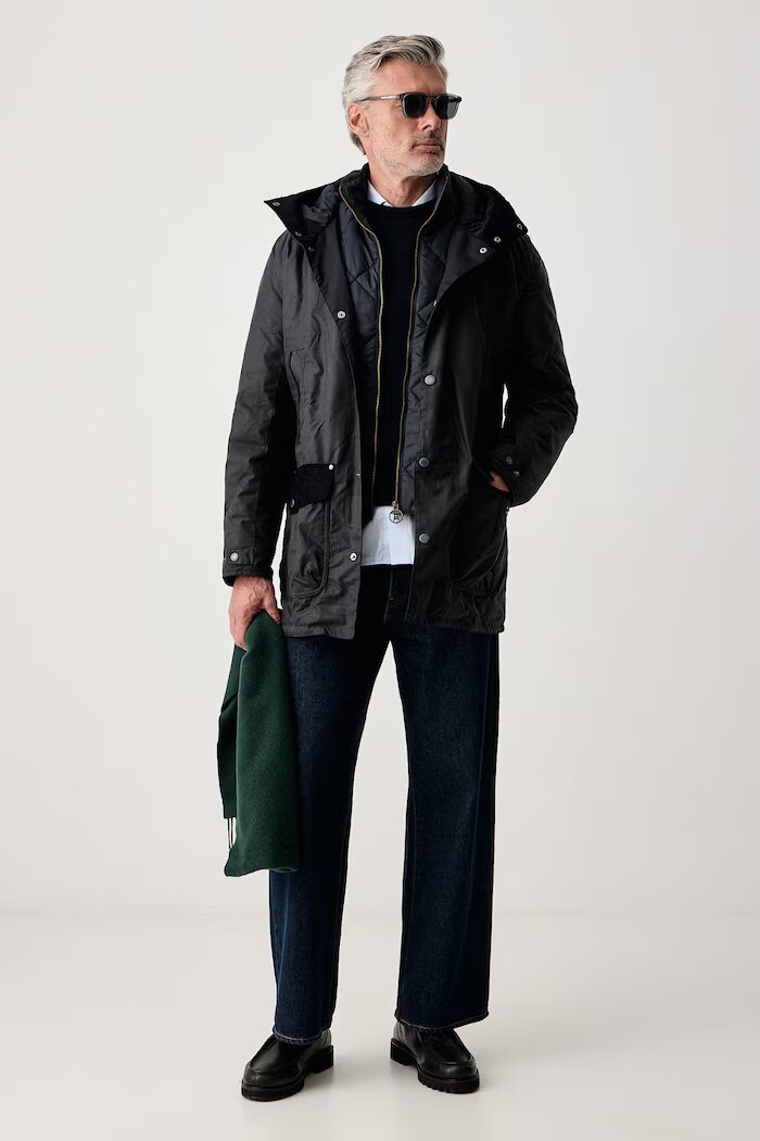 Barbour яке мъжко от памук Beaufort тъмносиньо MWX2582