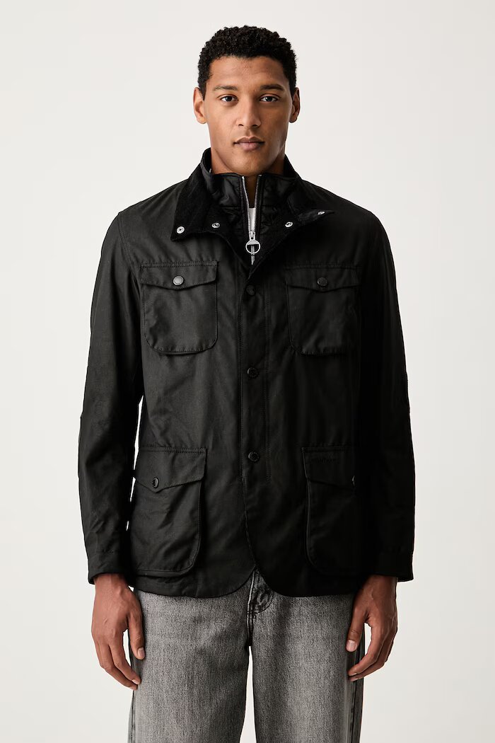 Barbour яке мъжко от памук Ogston черно MWX0700