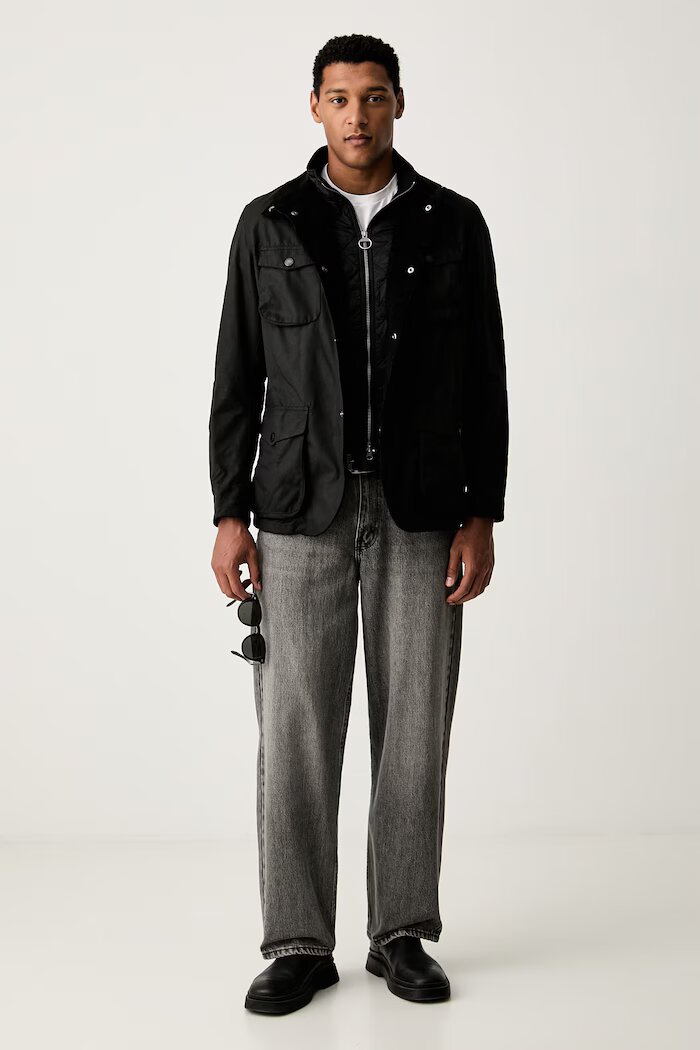Barbour яке мъжко от памук Ogston черно MWX0700