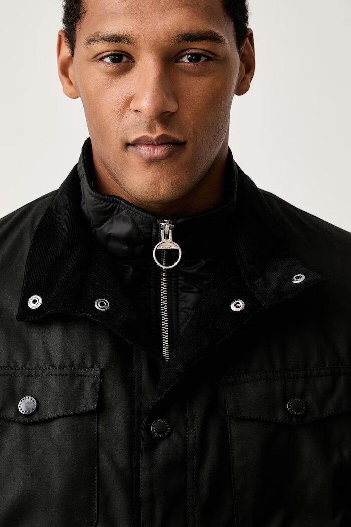 Barbour яке мъжко от памук Ogston черно MWX0700