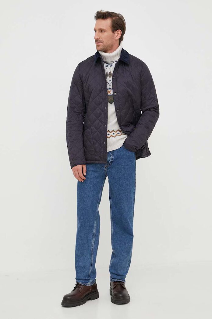 Barbour Яке в тъмносиньо преходен модел