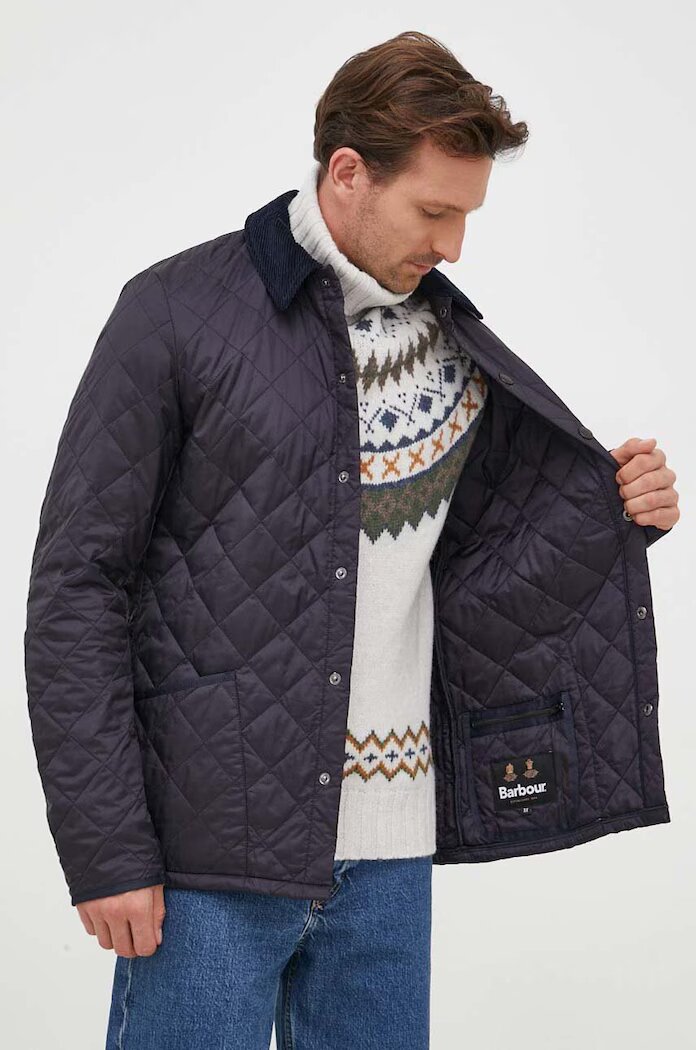 Barbour Яке в тъмносиньо преходен модел
