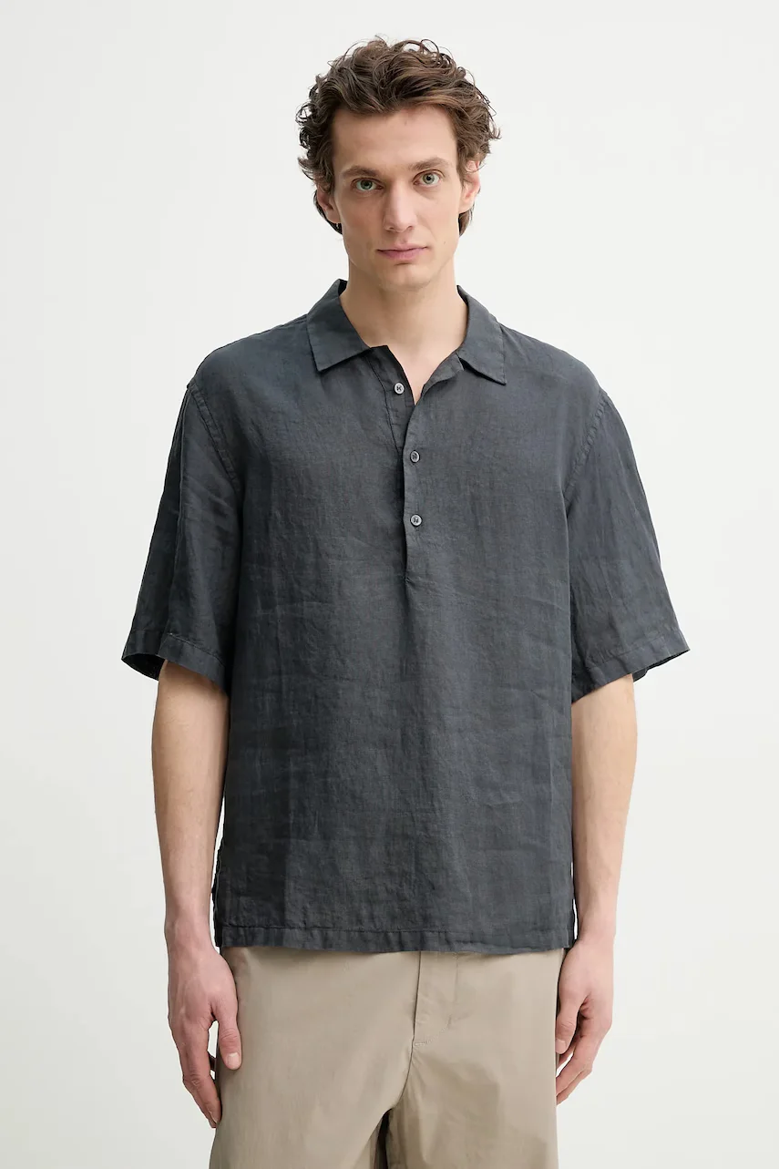 BARENA VENEZIA Ленена тениска с яка Camicia Mola