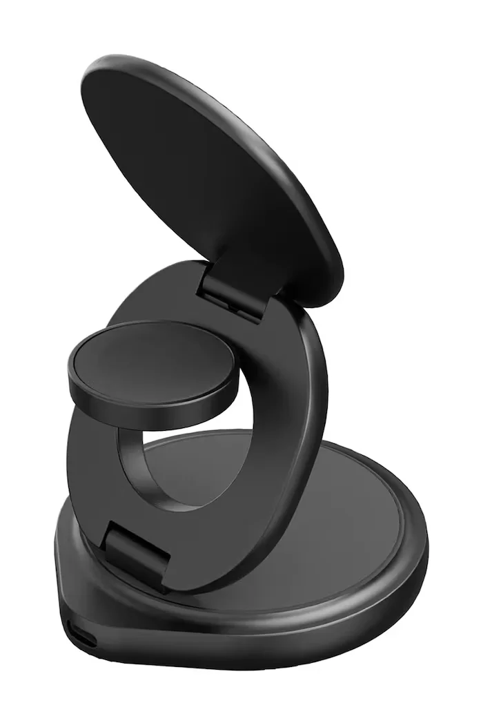 bazic Индуктивно зарядно 15W Fast Charging MagSafe в сиво GM-GYRE360-GUN