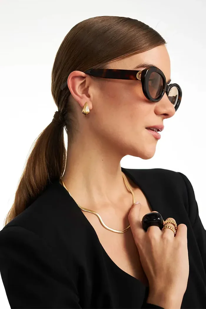 berries обици дамски от позлатено сребро SHELL MINI Earrings K0006G