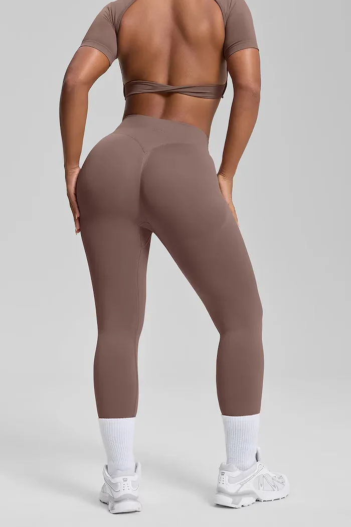 betterme клин за йога дамски Ultrasculpt кафяв с висока талия LEG00040