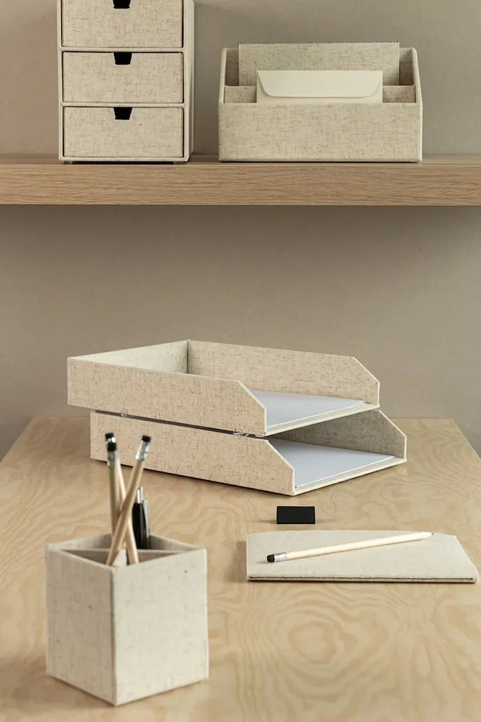 Bigso Box of Sweden Органайзер за документи Hakan 23 x 31 x 6 cm (2 броя) в бежово 7892N6001-99