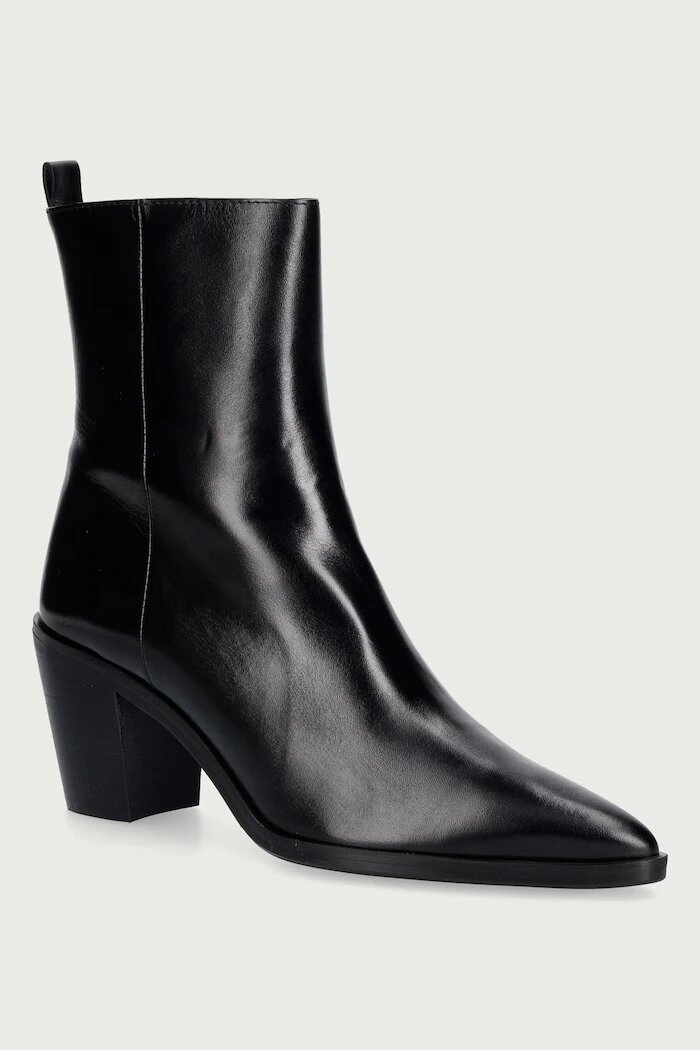 Billi Bi боти дамски от кожа Black calf 80 черни B1295