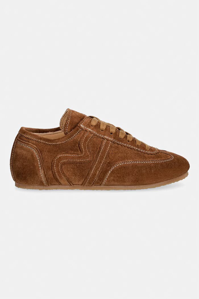 Billi Bi Cognac suede маратонки дамски от велур кафяви A8575 055