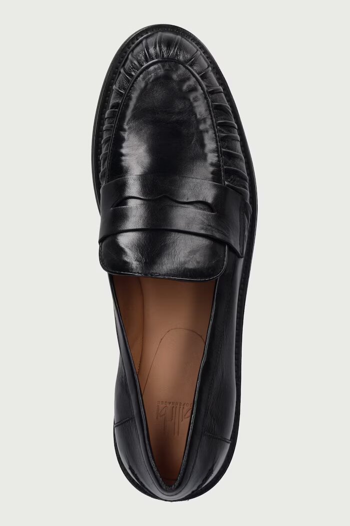 Billi Bi мокасини дамски от кожа Black Athene 770 черни B1349