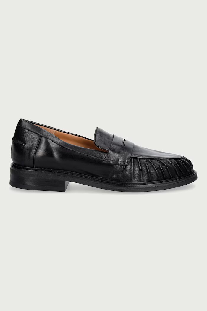 Billi Bi мокасини дамски от кожа Black nappa 70 черни B1349
