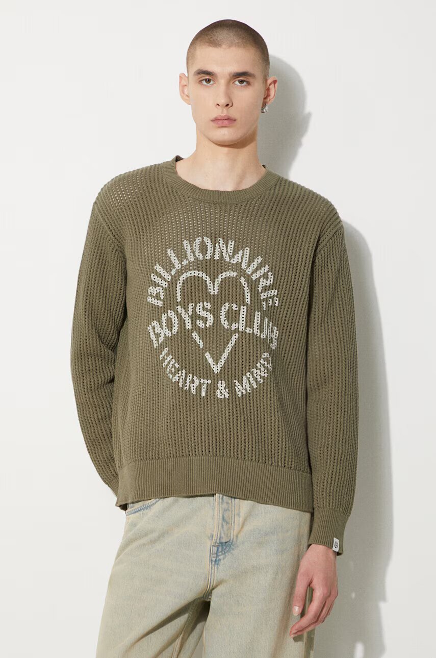 Billionaire Boys Club Памучен пуловер Heart & Mind Stencil Logo Jumper