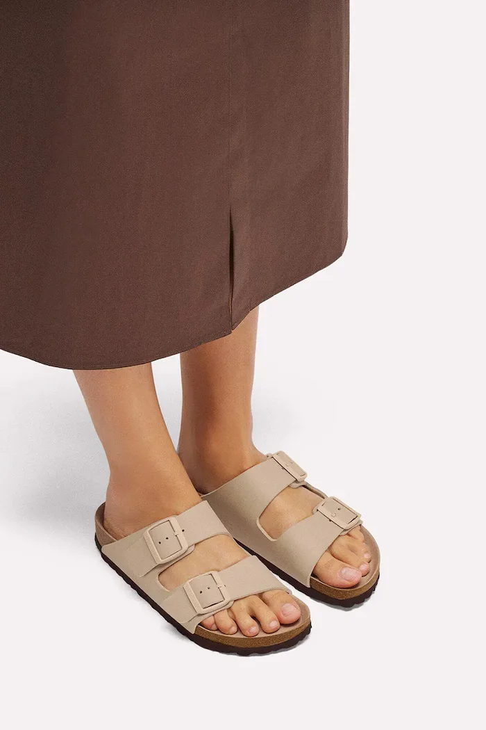 Birkenstock чехли Arizona Birko-Flor бежови 1031486